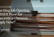 "Exciting Job Opening at IISER Pune for Theoretical Chemists - Apply Now!"