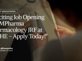 "Exciting Job Opening for MPharma Pharmacology JRF at MAHE - Apply Today!"