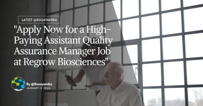 Regrow Biosciences Pharma QA