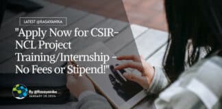 "Apply Now for CSIR-NCL Project Training/Internship - No Fees or Stipend!"