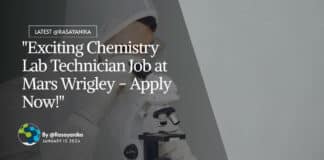"Exciting Chemistry Lab Technician Job at Mars Wrigley - Apply Now!"