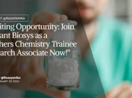 "Exciting Opportunity: Join Jubilant Biosys as a Freshers Chemistry Trainee Research Associate Now!"