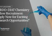 "DRDO-DIAT Chemistry Fellow Recruitment: Apply Now for Exciting Research Opportunities!"