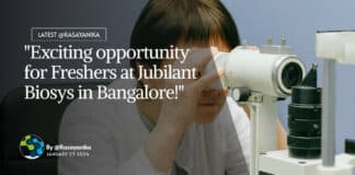 Freshers Trainee Pharma Job at Jubilant Biosys, Apply Online