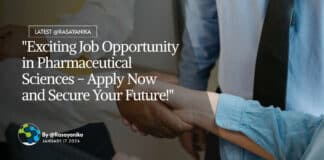 "Exciting Job Opportunity in Pharmaceutical Sciences - Apply Now and Secure Your Future!"