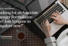 "Looking for an Associate Manager Formulation role? Join Syngene in Bangalore now!"