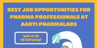Aarti Pharmalabs Pharma Jobs