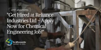 "Get Hired at Reliance Industries Ltd - Apply Now for Chemical Engineering Job!"