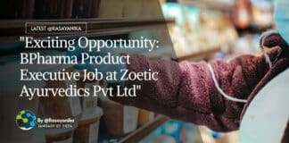 "Exciting Opportunity: BPharma Product Executive Job at Zoetic Ayurvedics Pvt Ltd"