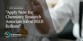 "Apply Now for Chemistry Research Associate Job at IISER Kolkata!"