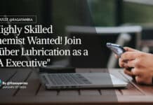 Chemistry QA Executive at Klüber Lubrication, Apply Online