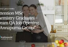 "Attention MSc Chemistry Graduates - Dream QA Job Opening at Annapurna Group!"