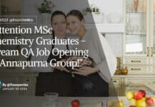 "Attention MSc Chemistry Graduates - Dream QA Job Opening at Annapurna Group!"