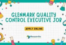 Glenmark Quality Control Executive