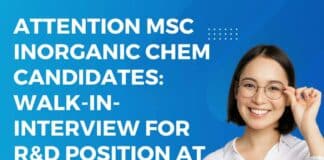 Attention MSc Inorganic Chem Candidates: Walk-In-Interview for R&D Position at IIT Guwahati!