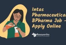 Intas Pharmaceuticals BPharma Job