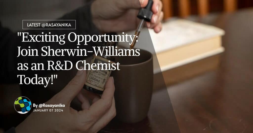 R&D Chemist at Sherwin-Williams, Apply Online