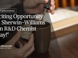 "Exciting Opportunity: Join Sherwin-Williams as an R&D Chemist Today!"