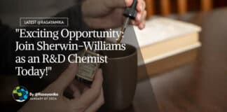 "Exciting Opportunity: Join Sherwin-Williams as an R&D Chemist Today!"