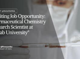 "Exciting Job Opportunity: Pharmaceutical Chemistry Research Scientist at Panjab University"