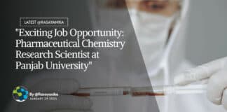 "Exciting Job Opportunity: Pharmaceutical Chemistry Research Scientist at Panjab University"