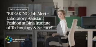 "BREAKING: Job Alert - Laboratory Assistant Position at Birla Institute of Technology & Science!"