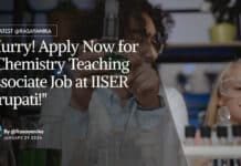 "Hurry! Apply Now for a Chemistry Teaching Associate Job at IISER Tirupati!"