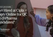 "Get Hired at Cipla - Apply Online for QC Job (BPharma Candidates)"