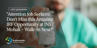 "Attention Job Seekers! Don't Miss this Amazing JRF Opportunity at INST Mohali - Walk-In Now!"