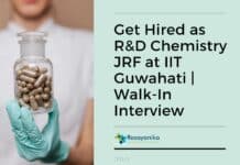 R&D Chemistry JRF(GATE) Job