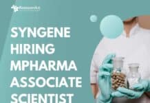 Syngene MPharma Associate Scientist