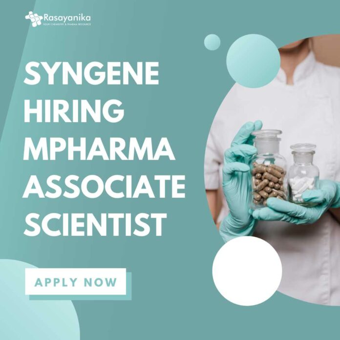 Syngene MPharma Associate Scientist