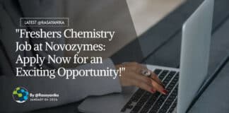 "Freshers Chemistry Job at Novozymes: Apply Now for an Exciting Opportunity!"