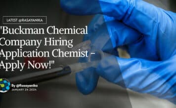 Buckman Chemical Company Hiring Application Chemist – Apply Now! "Buckman Chemical Company Hiring Application Chemist - Apply Now!"