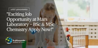 "Exciting Job Opportunity at Mars Laboratory - BSc & MSc Chemistry Apply Now!"