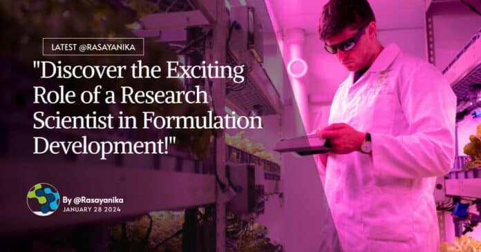 "Discover the Exciting Role of a Research Scientist in Formulation Development!"