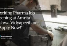 "Exciting Pharma Job Opening at Amrita Vishwa Vidyapeetham - Apply Now!"