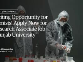 "Exciting Opportunity for Chemists! Apply Now for a Research Associate Job at Panjab University"