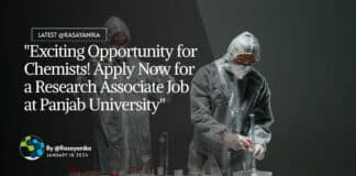 "Exciting Opportunity for Chemists! Apply Now for a Research Associate Job at Panjab University"