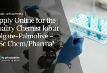 "Apply Online for the Quality Chemist Job at Colgate-Palmolive - MSc Chem/Pharma"