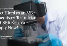 "Get Hired as an MSc Chemistry Technician at IISER Kolkata - Apply Now!"