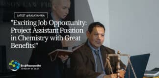 "Exciting Job Opportunity: Project Assistant Position in Chemistry with Great Benefits!"