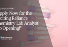 "Apply Now for the Exciting Reliance Chemistry Lab Analyst Job Opening!"