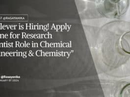 "Unilever is Hiring! Apply Online for Research Scientist Role in Chemical Engineering & Chemistry"