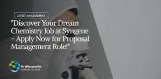"Discover Your Dream Chemistry Job at Syngene - Apply Now for Proposal Management Role!"