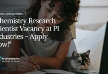 "Chemistry Research Scientist Vacancy at PI Industries - Apply Now!"