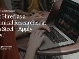 "Get Hired as a Chemical Researcher at Tata Steel - Apply Now!"