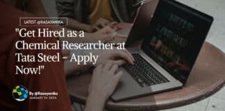 "Get Hired as a Chemical Researcher at Tata Steel - Apply Now!"