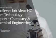 "Unilever Job Alert: HC Bars Technology Expert - Chemistry & Chemical Engineering"