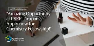 "Amazing Opportunity at IISER Tirupati - Apply now for Chemistry Fellowship!"